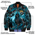 customized jacksonville jaguars skull horde teal bomber jacket best selling