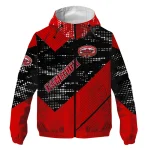 customized jacksonville state gamecocks arrow matrix red black windbreaker jacket best selling