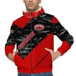 customized jacksonville state gamecocks arrow matrix red black windbreaker jacket best selling