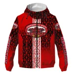 customized jacksonville state gamecocks tribal swirls red windbreaker jacket best selling