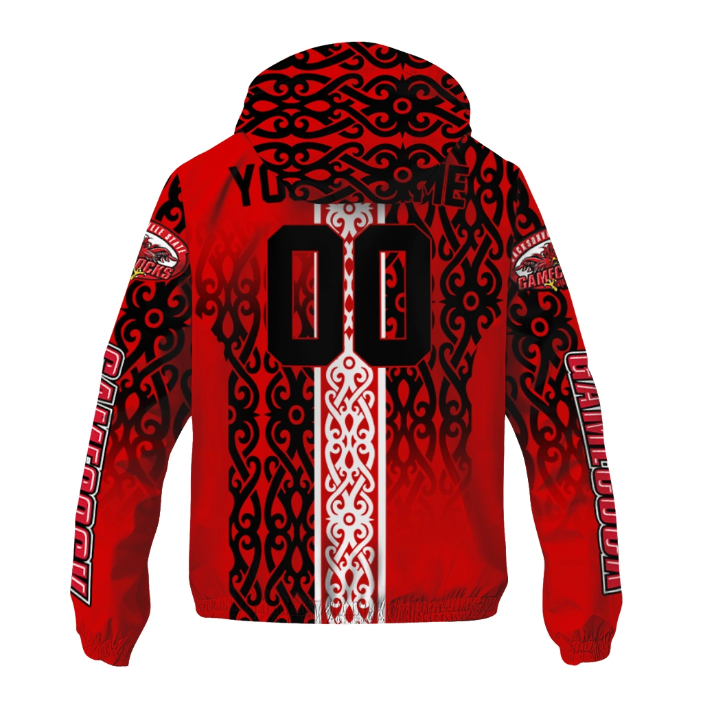 customized jacksonville state gamecocks tribal swirls red windbreaker jacket fashion forward customized jacksonville state gamecocks tribal swirls red windbreaker jacket fashion forward