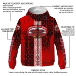 customized jacksonville state gamecocks tribal swirls red windbreaker jacket best selling
