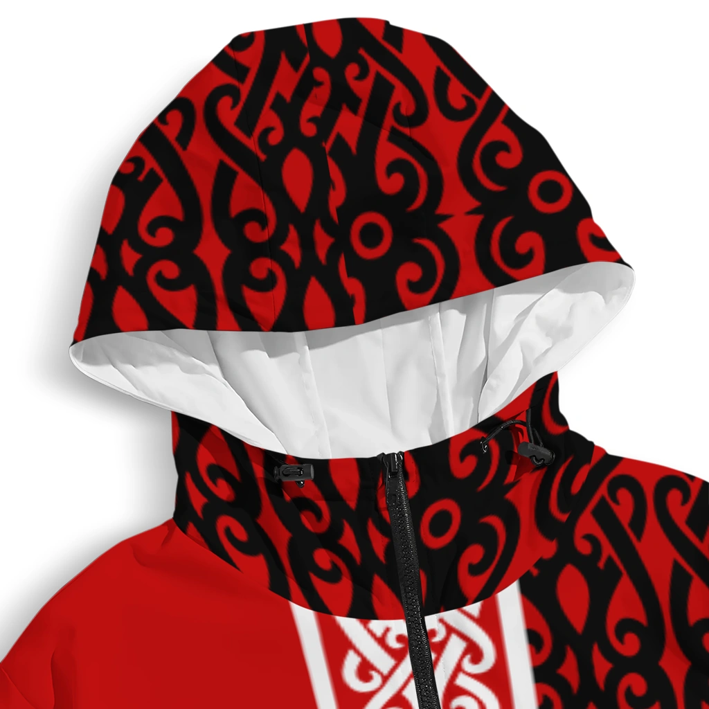 customized jacksonville state gamecocks tribal swirls red windbreaker jacket premium grade customized jacksonville state gamecocks tribal swirls red windbreaker jacket premium grade