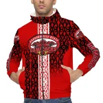customized jacksonville state gamecocks tribal swirls red windbreaker jacket best selling