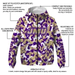customized james madison dukes camouflage mashup purple windbreaker jacket best selling