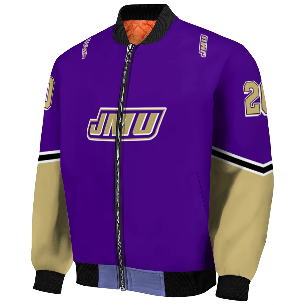 customized james madison dukes chevron style purple bomber jacket fashion forward customized james madison dukes chevron style purple bomber jacket fashion forward