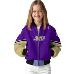 customized james madison dukes chevron style purple bomber jacket best selling