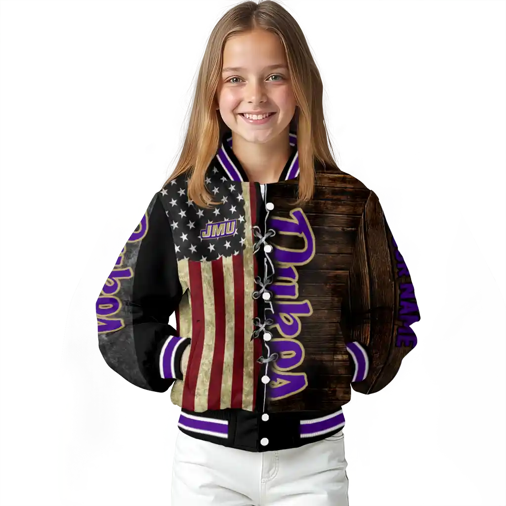 customized james madison dukes flag wood brown varsity jacket top rated customized james madison dukes flag wood brown varsity jacket top rated