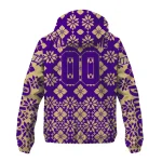 customized james madison dukes geometric blossom purple windbreaker jacket best selling