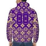 customized james madison dukes geometric blossom purple windbreaker jacket best selling