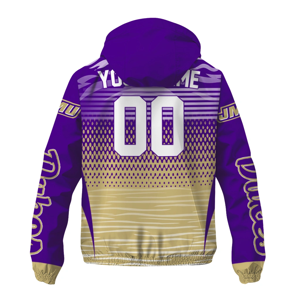 customized james madison dukes pattern layers purple windbreaker jacket fashion forward customized james madison dukes pattern layers purple windbreaker jacket fashion forward