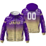 customized james madison dukes pattern layers purple windbreaker jacket best selling