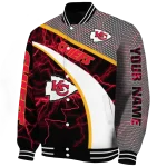 customized kansas city chiefs electric flash red varsity jacket best selling