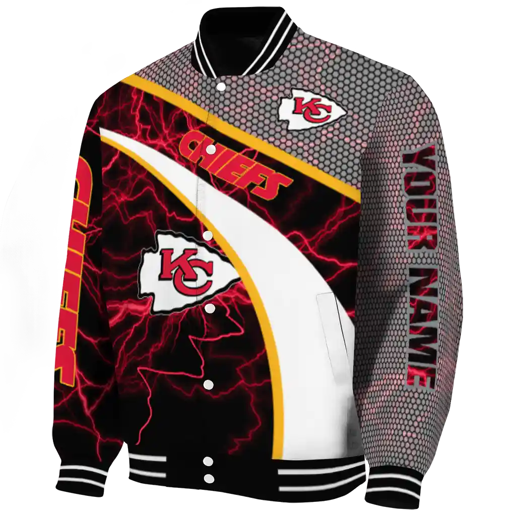 customized kansas city chiefs electric flash red varsity jacket best selling customized kansas city chiefs electric flash red varsity jacket best selling