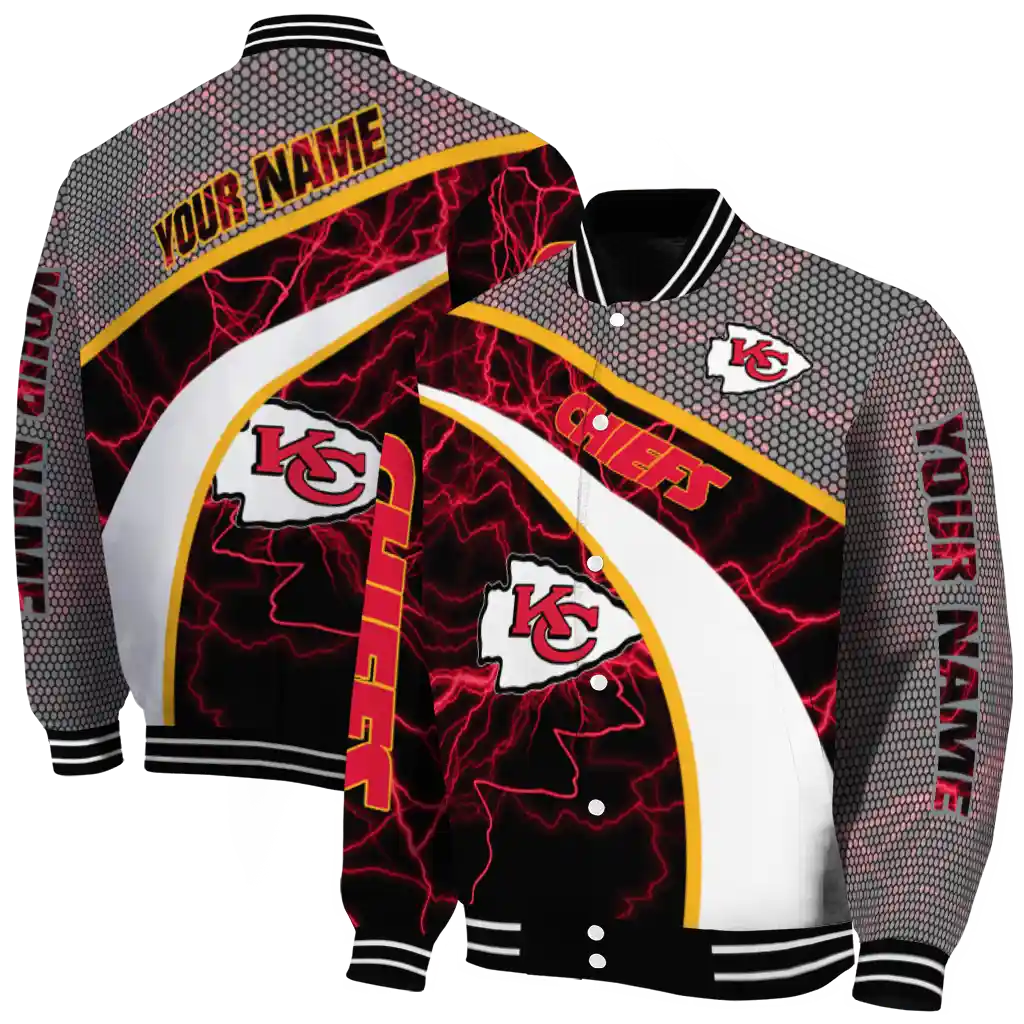customized kansas city chiefs electric flash red varsity jacket fashion forward customized kansas city chiefs electric flash red varsity jacket fashion forward