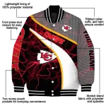 customized kansas city chiefs electric flash red varsity jacket best selling