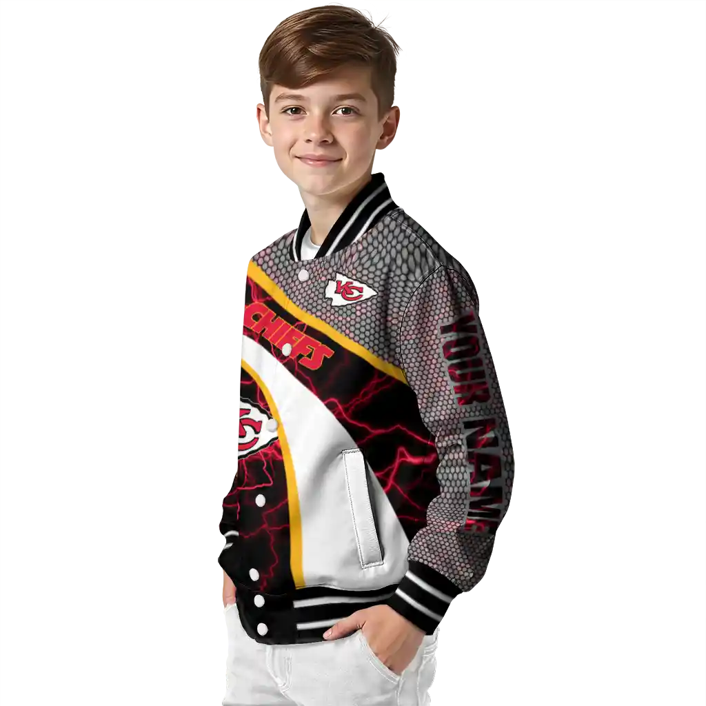 customized kansas city chiefs electric flash red varsity jacket trendy customized kansas city chiefs electric flash red varsity jacket trendy