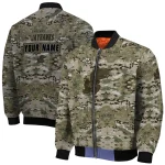 customized kansas jayhawks camouflage abstract camouflage bomber jacket best selling