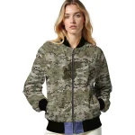 customized kansas jayhawks camouflage abstract camouflage bomber jacket best selling