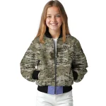 customized kansas jayhawks camouflage abstract camouflage bomber jacket best selling