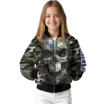 customized kansas jayhawks camouflage skull camouflage bomber jacket best selling