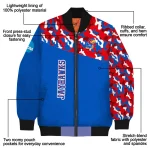 customized kansas jayhawks camouflage splash blue bomber jacket best selling