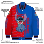customized kansas jayhawks stitch laughing blue varsity jacket best selling