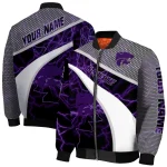 customized kansas state wildcats electric flash purple bomber jacket best selling