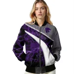 customized kansas state wildcats electric flash purple bomber jacket best selling