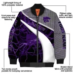 customized kansas state wildcats electric flash purple bomber jacket best selling