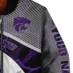 customized kansas state wildcats electric flash purple bomber jacket best selling