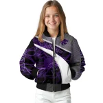 customized kansas state wildcats electric flash purple bomber jacket best selling