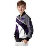 customized kansas state wildcats electric flash purple bomber jacket best selling