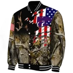 customized kansas state wildcats patriot deer camouflage varsity jacket best selling