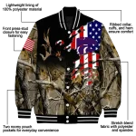 customized kansas state wildcats patriot deer camouflage varsity jacket best selling
