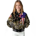 customized kansas state wildcats patriot deer camouflage varsity jacket best selling