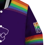 customized kansas state wildcats rainbow jersey number purple varsity jacket best selling