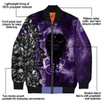 customized kansas state wildcats skull cluster purple bomber jacket best selling
