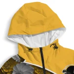 customized kennesaw state owls blossoms helmet gold windbreaker jacket best selling