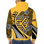 customized kennesaw state owls blossoms helmet gold windbreaker jacket best selling