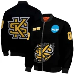 customized kennesaw state owls claw shred black bomber jacket best selling