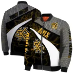 customized kennesaw state owls electric flash gold bomber jacket best selling