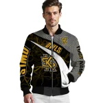 customized kennesaw state owls electric flash gold bomber jacket best selling
