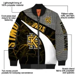 customized kennesaw state owls electric flash gold bomber jacket best selling