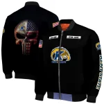 customized kent state golden flashes american flag skull black bomber jacket best selling