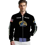 customized kent state golden flashes american flag skull black bomber jacket best selling