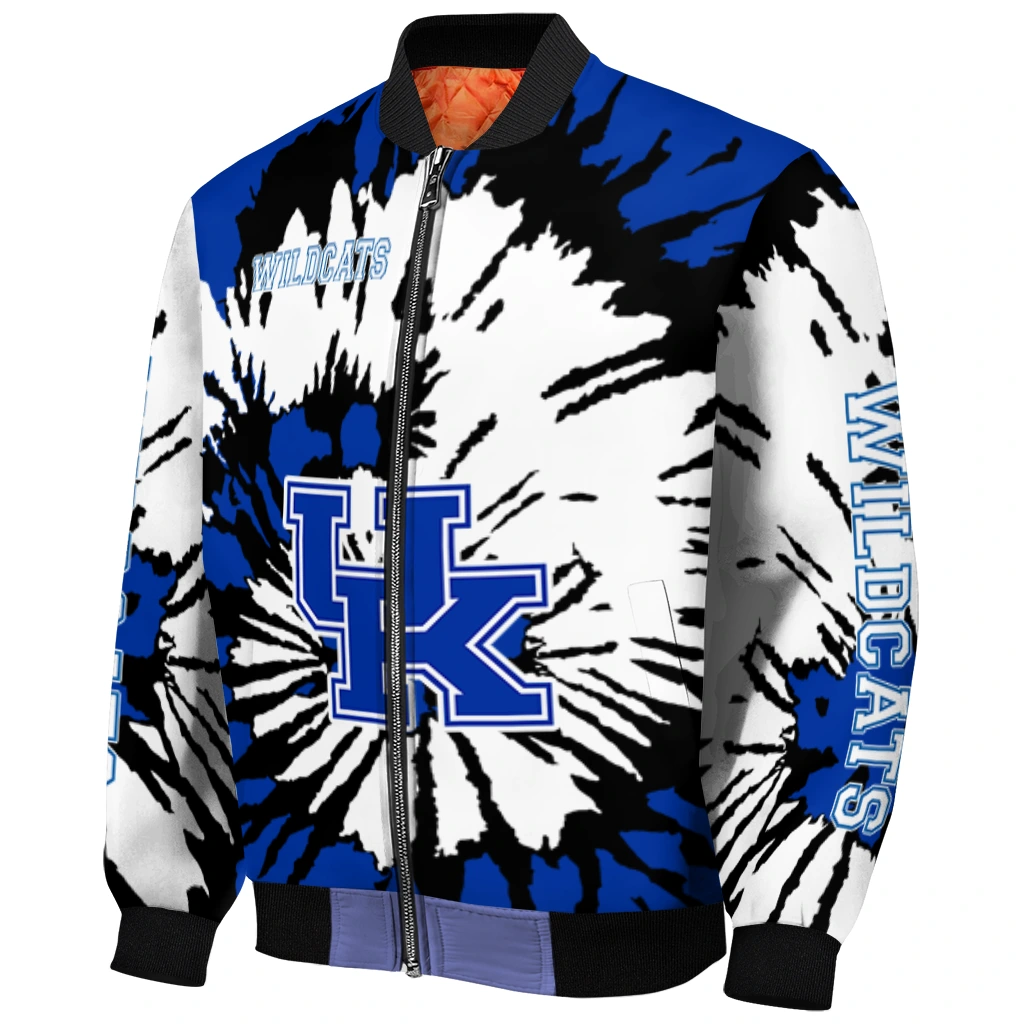 customized kentucky wildcats burst splatter blue bomber jacket fashion forward customized kentucky wildcats burst splatter blue bomber jacket fashion forward