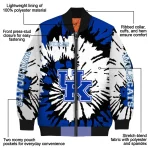 customized kentucky wildcats burst splatter blue bomber jacket best selling