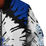 customized kentucky wildcats burst splatter blue bomber jacket best selling
