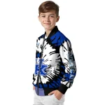 customized kentucky wildcats burst splatter blue bomber jacket best selling